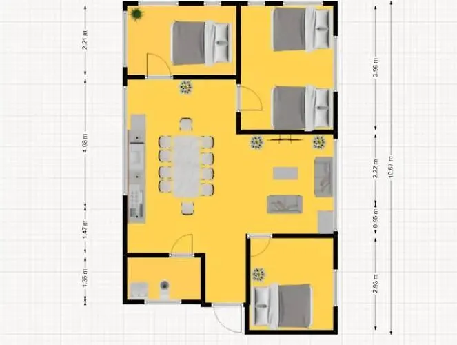 K-4 넓은 공간,3br,4층,엘리베이터 No,홍대, 신촌,루프탑 K4 *
